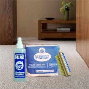 sprinkle out urine dry carpet powder to remove carpet stains caused by pet urine